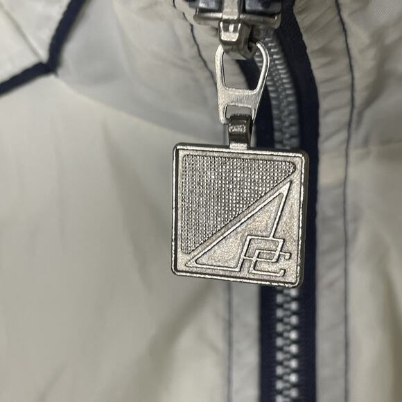 VTG 80s 90s Quinnipiac University Tennis Nylon Zip Up Jacket Men XL Academia Ivy - Picture 12 of 16